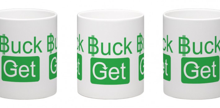 BuckGet logo coffee mug