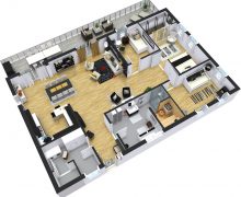 I will design creative and functional house/kitchen/advertising/floor plans/renders