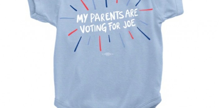 My Parents Are Voting For Joe (Light Blue One-piece)